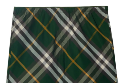 Burberry checkered twill swim shorts ivy green/multicolour