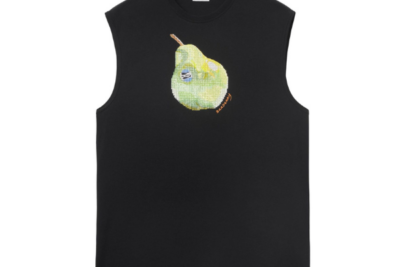 Burberry pear-print cotton tank top black