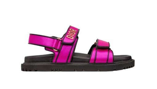 Dior Dioract Sandal Pink Satin - Image 3