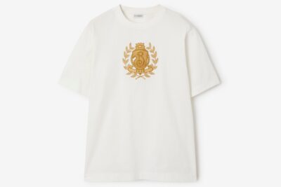 Burberry B Crest Cotton T-shirt Chalk
