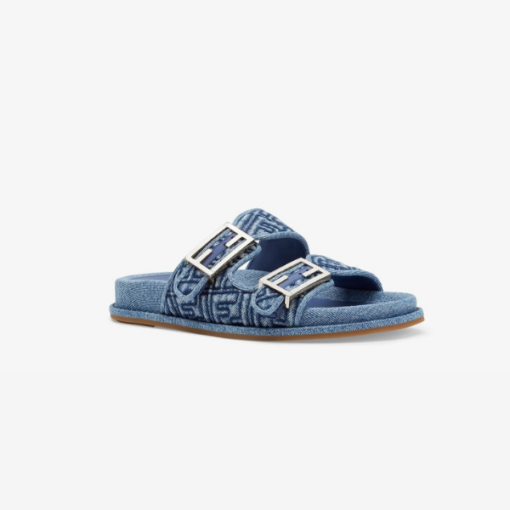 Fendi Feel Slide in blue denim - Image 2