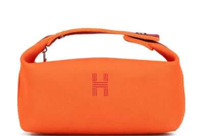 Hermès Pre-Owned 21st Century Small Toile Bride A Brac vanity bag Orange