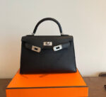 Hermès Mini Kelly 20 Black Epsom PHW