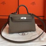 Hermès Kelly Mini II Handmade Bag In Taupe Epsom Leather
