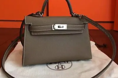 Hermès Kelly Mini II Handmade Bag In Taupe Epsom Leather