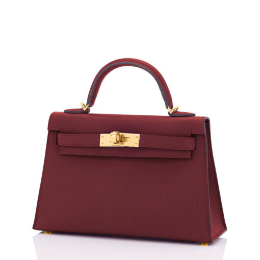 Hermès Mini Kelly 20cm Rouge H Epsom Shoulder Bag - Image 3