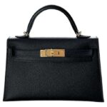 Hermès Mini Kelly II Sellier In Black Epsom Leather With Gold Hardware