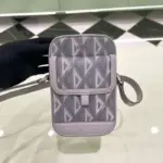 Dior Pouch Shoulder Bag Chain Grey