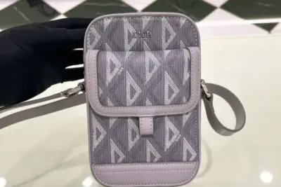 Dior Pouch Shoulder Bag Chain Grey