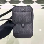 Dior Pouch Shoulder Bag Chain Black