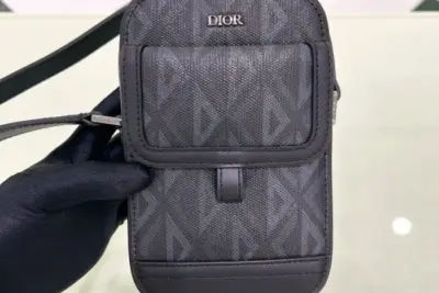 Dior Pouch Shoulder Bag Chain Black