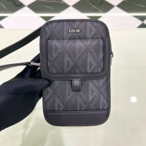Dior Pouch Shoulder Bag Chain Black
