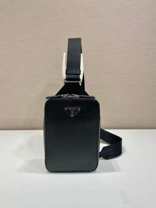 Prada Brique Saffiano Leather Bag Black