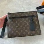 LV Takeoff Pouch Monogram Macassar Canvas Brown