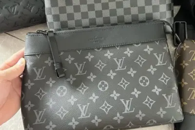 LV Pochette Voyage Souple Monogram Eclipse Soft Green