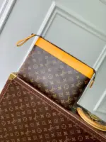 LV Pochette Voyage Souple Monogram Eclipse Brown & Yellow