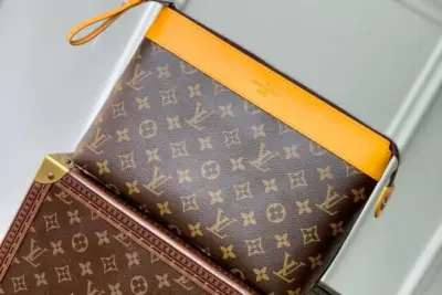 LV Pochette Voyage Souple Monogram Eclipse Brown & Yellow