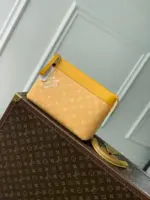 LV Pochette Voyage Souple Monogram Eclipse Yellow