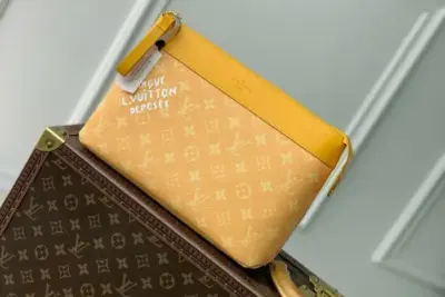 LV Pochette Voyage Souple Monogram Eclipse Yellow