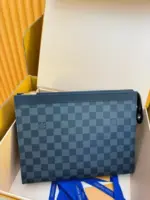 LV Pochette Voyage Damier Graphite Canvas Blue