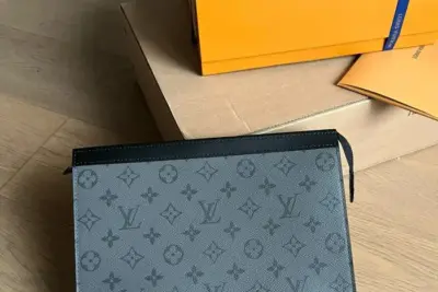 LV Pochette Voyage Monogram Eclipse Green