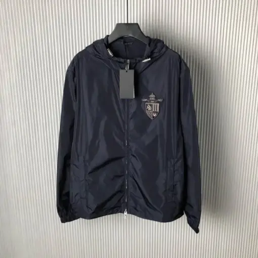 Fendi Blouson Tech Fabric Blue Jacket