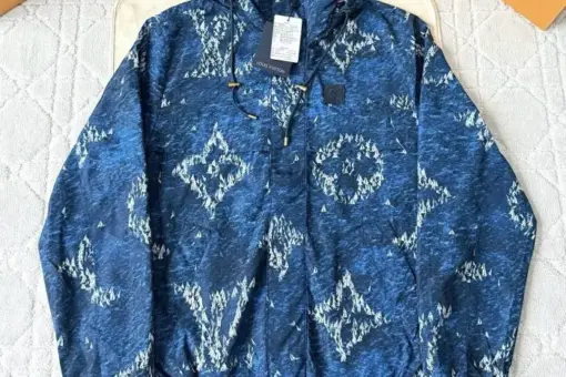LV Printed Monogram Windbreaker Blue