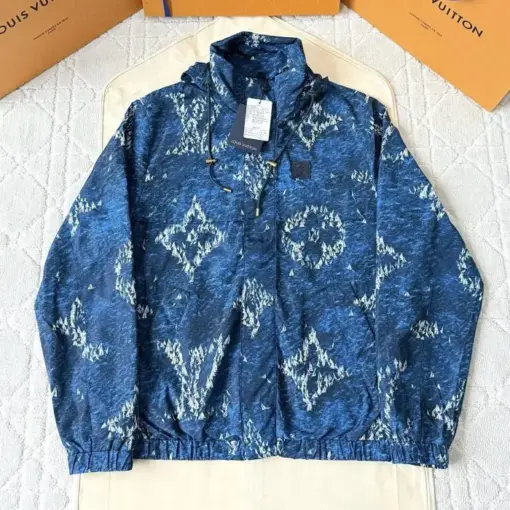 LV Printed Monogram Windbreaker Blue