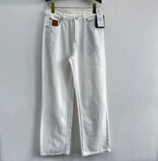 LV Loose Baggy Hip-Hop Jeans White