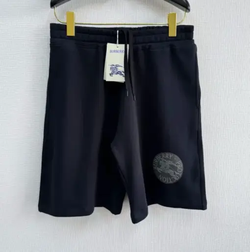 Burberry Equestrian Knight-print Shorts Black