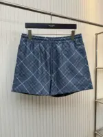 Burberry Check Swim Shorts Blue