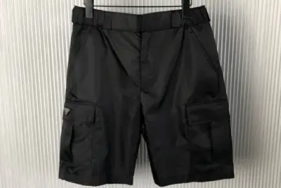 Prada – Nylon Gabardine Bermudas Shorts Black
