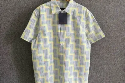 LV Graphic Printed Short-Sleeved Shirt