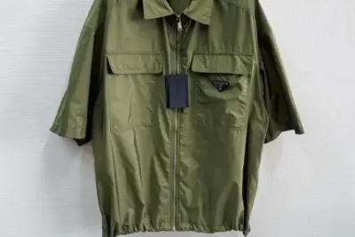 Prada Re-Nylon short-sleeve Shirt Green