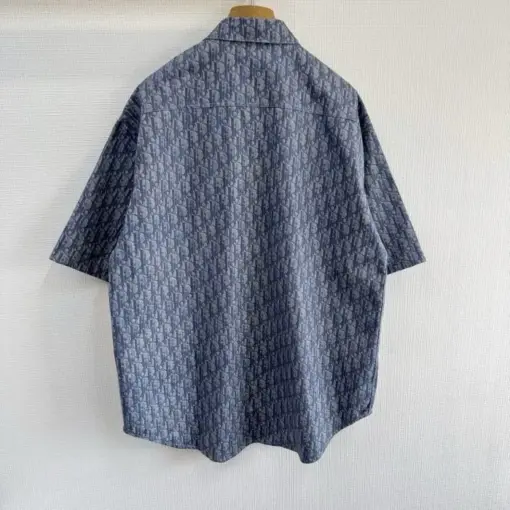 Dior Oblique Short-Sleeved Shirt Blue - Image 2