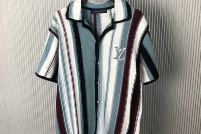 LV Striped Crochet Shirt Multicolor