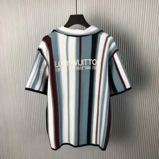LV Striped Crochet Shirt Multicolor - Image 2