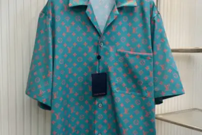 LV Monogram Silk Shirt Strawberry Ice