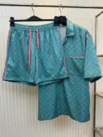 LV Monogram Silk Suite Set Strawberry Ice