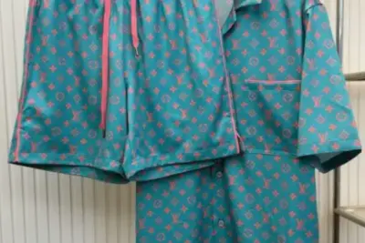 LV Monogram Silk Suite Set Strawberry Ice