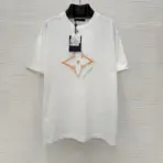 LV Monogram Flower 3D Gradient Print T-Shirt White