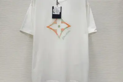 LV Monogram Flower 3D Gradient Print T-Shirt White