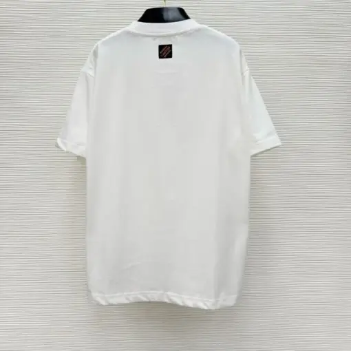 LV Monogram Flower 3D Gradient Print T-Shirt White - Image 2