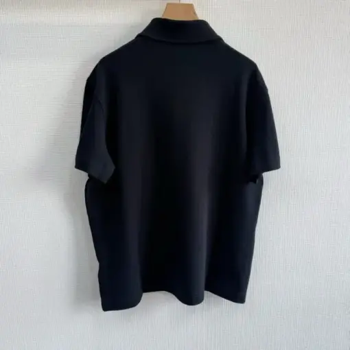 BURBERRY Cotton Polo T-Shirt Sky Black - Image 2