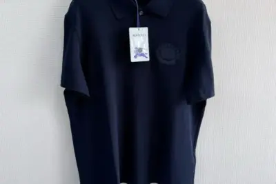 BURBERRY Blue EKD Pique Polo T-shirt