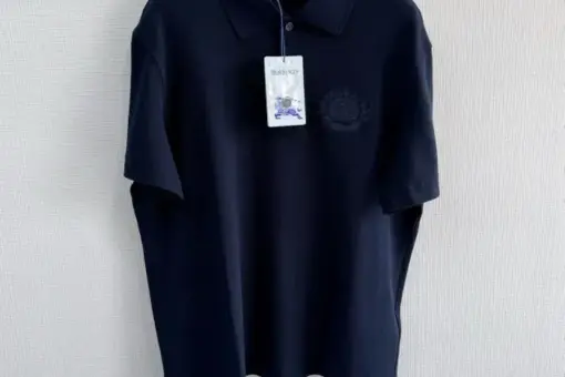 BURBERRY Blue EKD Pique Polo T-shirt
