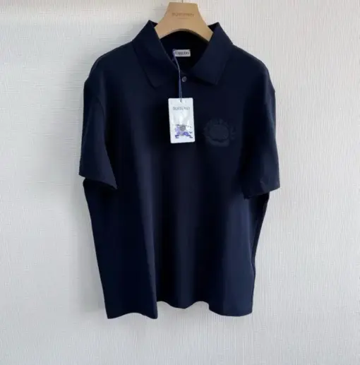 BURBERRY Blue EKD Pique Polo T-shirt