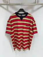 Prada Oversized Striped T-Shirt Red