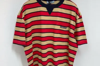 Prada Oversized Striped T-Shirt Red