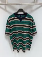 Prada Oversized Striped T-Shirt Green